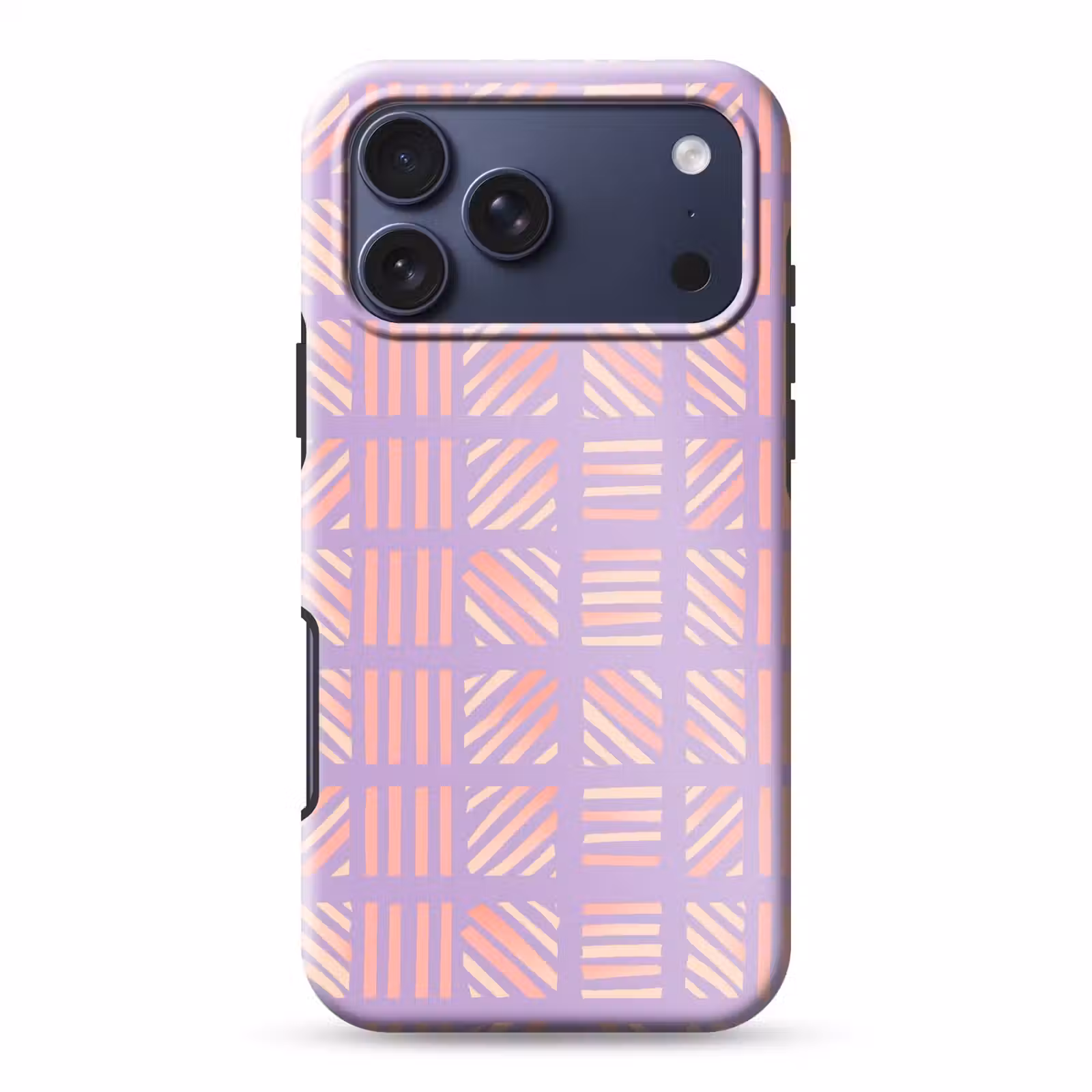 Telefoonhoesje Toughcase - Paars - Roze - Geometrisch - Strepen - Blokken - Patroon — 1
