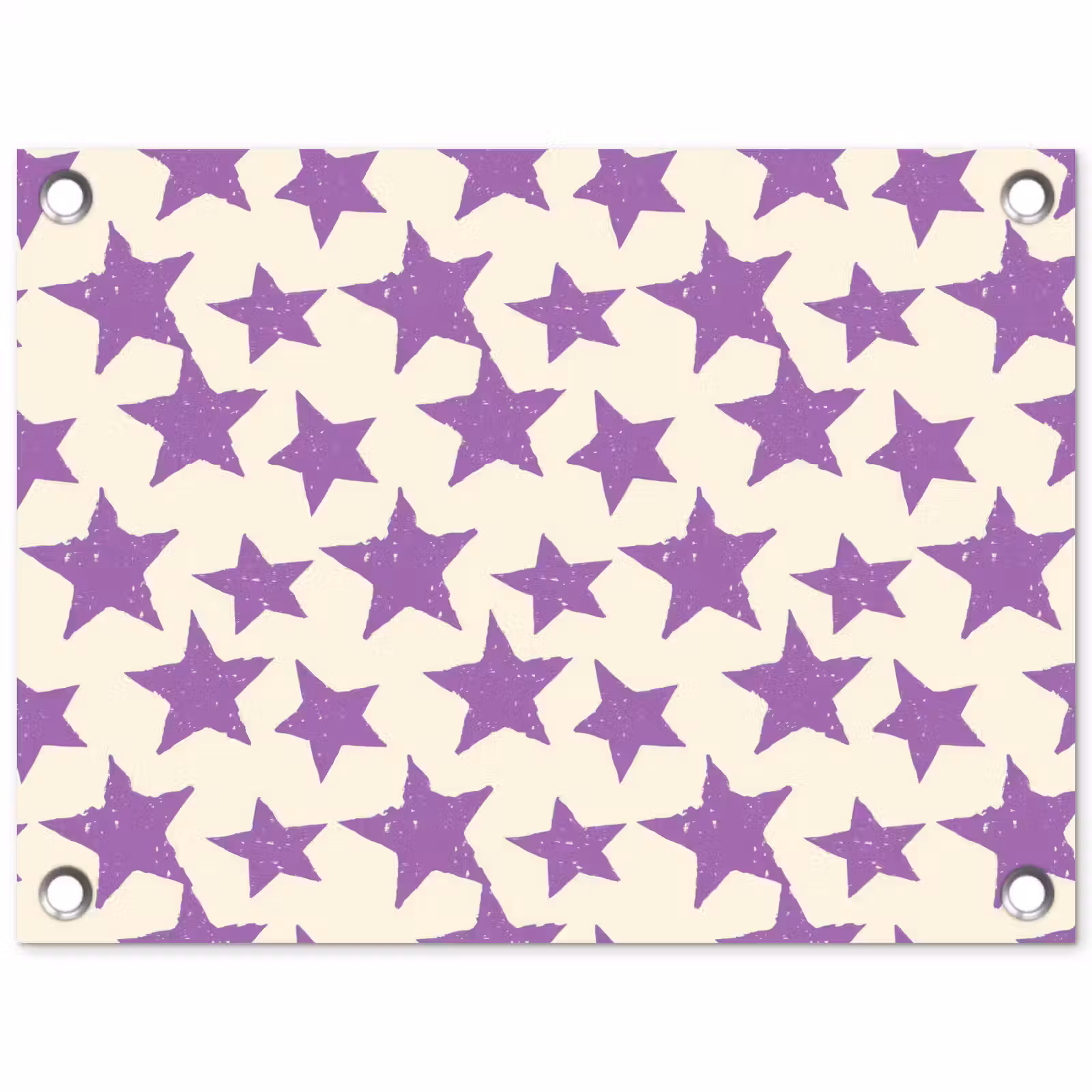 Tuinposter - Paars - Geometrisch - Sterren - Stempel - Patroon — 1