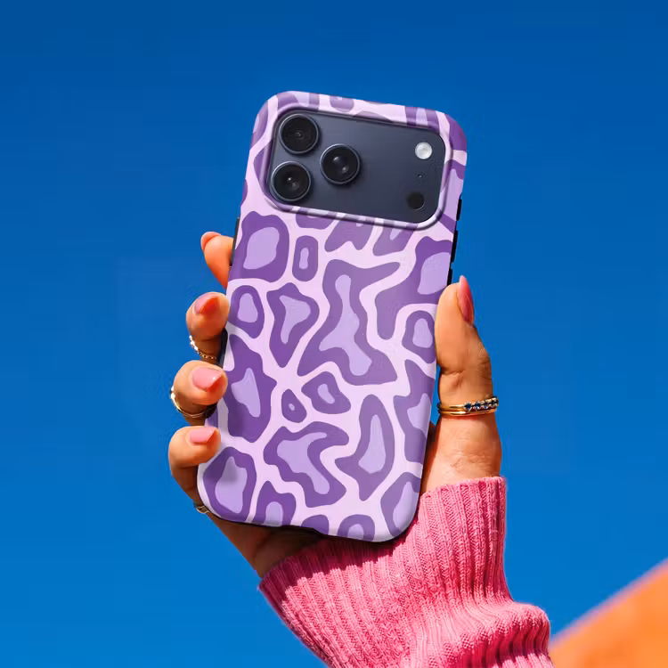 Telefoonhoesje Toughcase - Paars - Abstract - Luipaard - Vlekken - Groovy - Patroon — 2