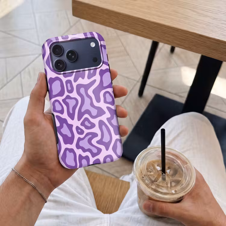 Telefoonhoesje Toughcase - Paars - Abstract - Luipaard - Vlekken - Groovy - Patroon — 4