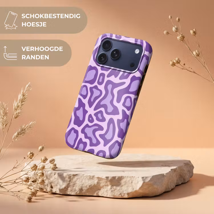 Telefoonhoesje Toughcase - Paars - Abstract - Luipaard - Vlekken - Groovy - Patroon — 5