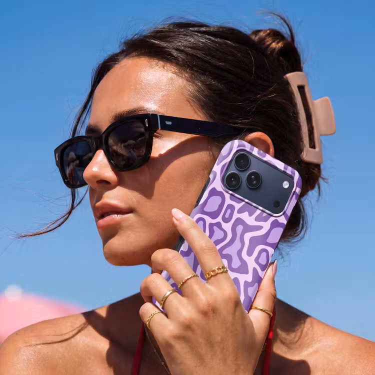 Telefoonhoesje Toughcase - Paars - Abstract - Luipaard - Vlekken - Groovy - Patroon — 6