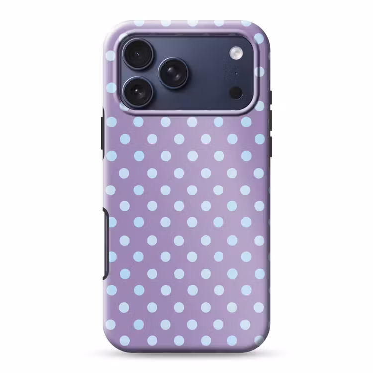 Telefoonhoesje Toughcase - Paars - Blauw - Geometrisch - Stippen - Polka Dot - Patroon — 1