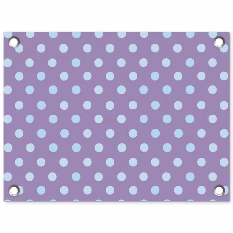 Tuinposter - Paars - Blauw - Geometrisch - Stippen - Polka Dot - Patroon — 1