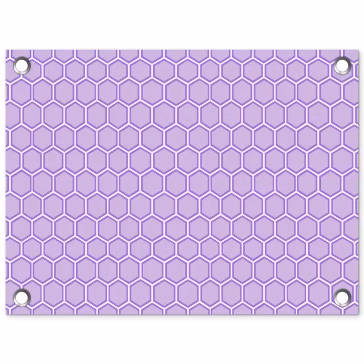 Tuinposter - Paars - Geometrisch - Honeycomb - Bijenraat - Patroon — 1