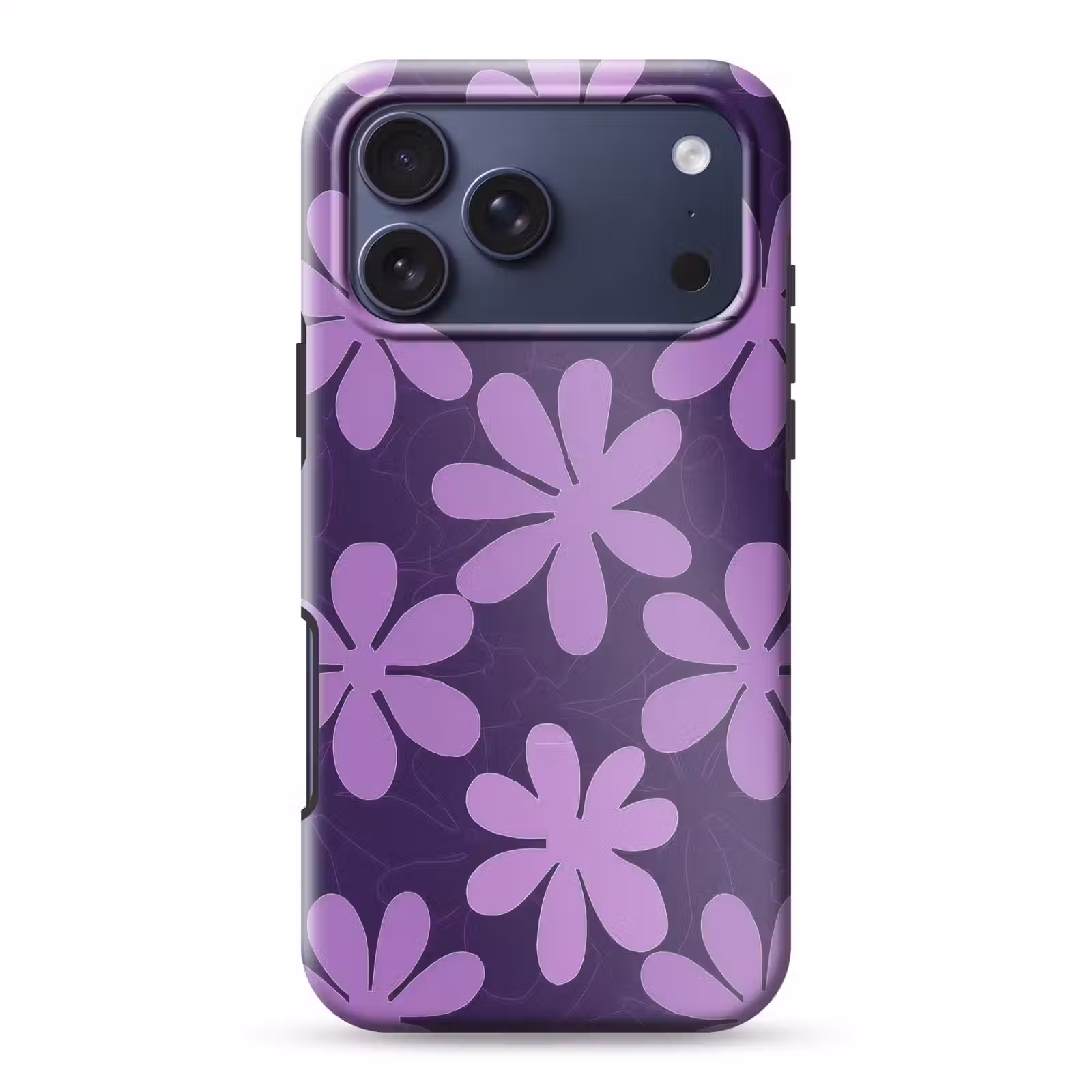 Telefoonhoesje Toughcase - Paars - Botanisch - Bloemen - Retro - Patroon — 1