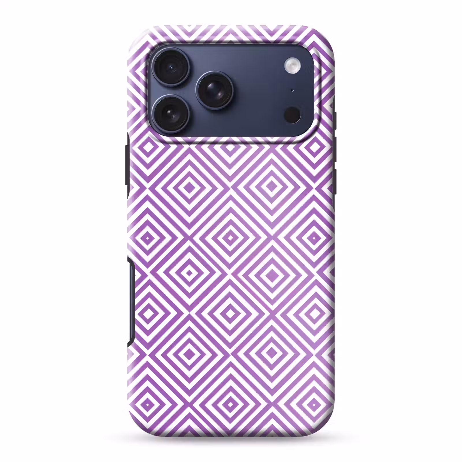 Telefoonhoesje Toughcase - Paars - Geometrisch - Ruiten - Concentrisch - Patroon — 1