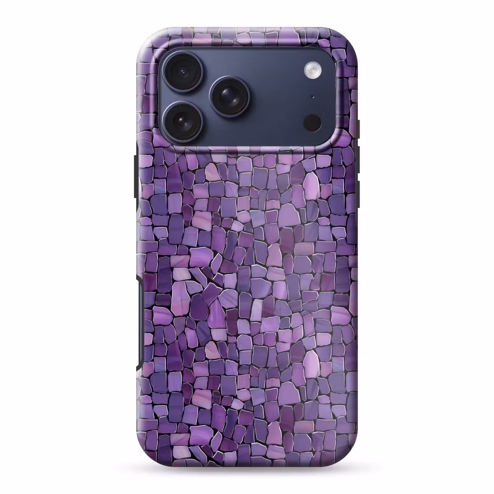Telefoonhoesje Toughcase - Paars - Mozaïek - Scherven - Steen - Patroon — 1