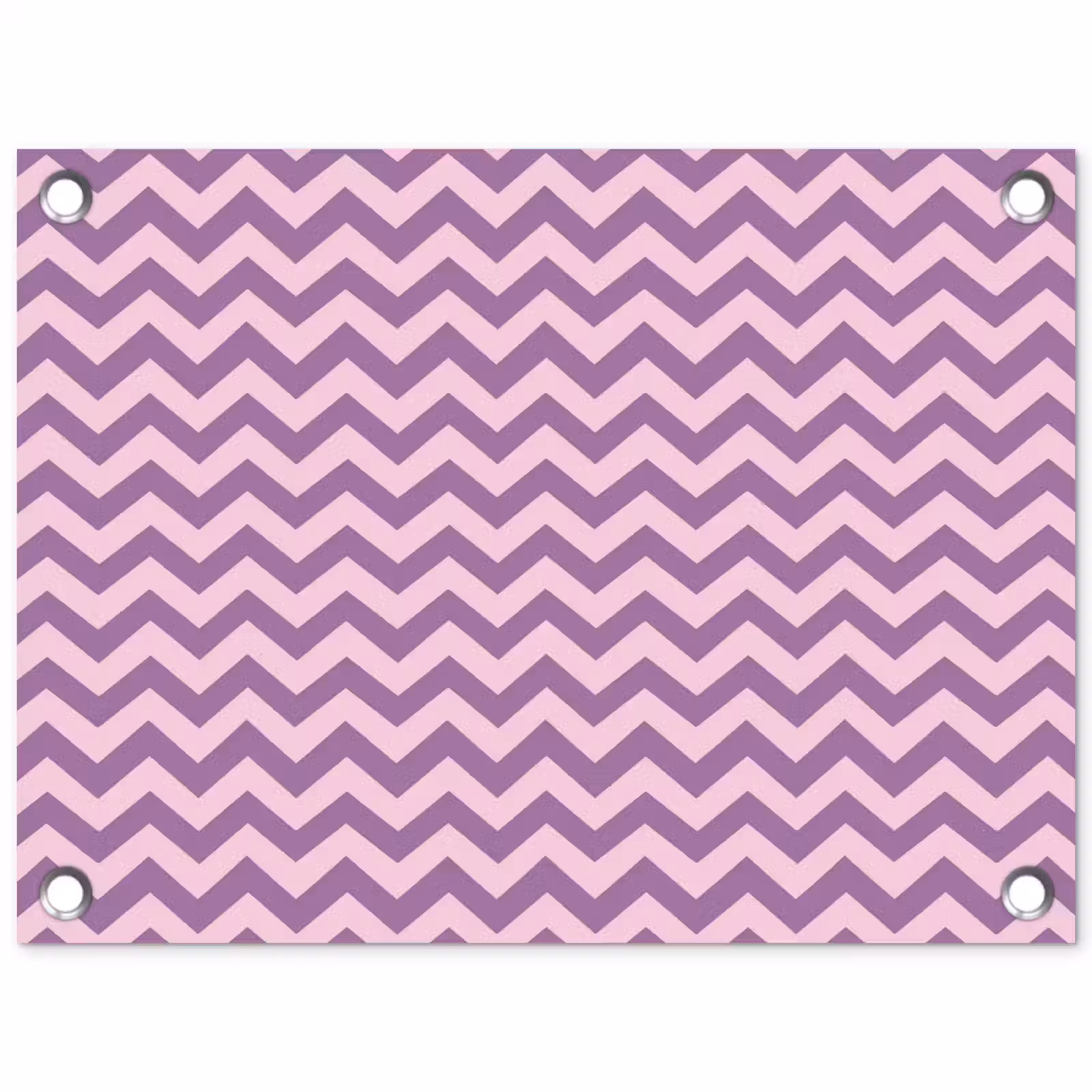 Tuinposter - Paars - Roze - Geometrisch - Chevron - Zigzag - Patroon — 1