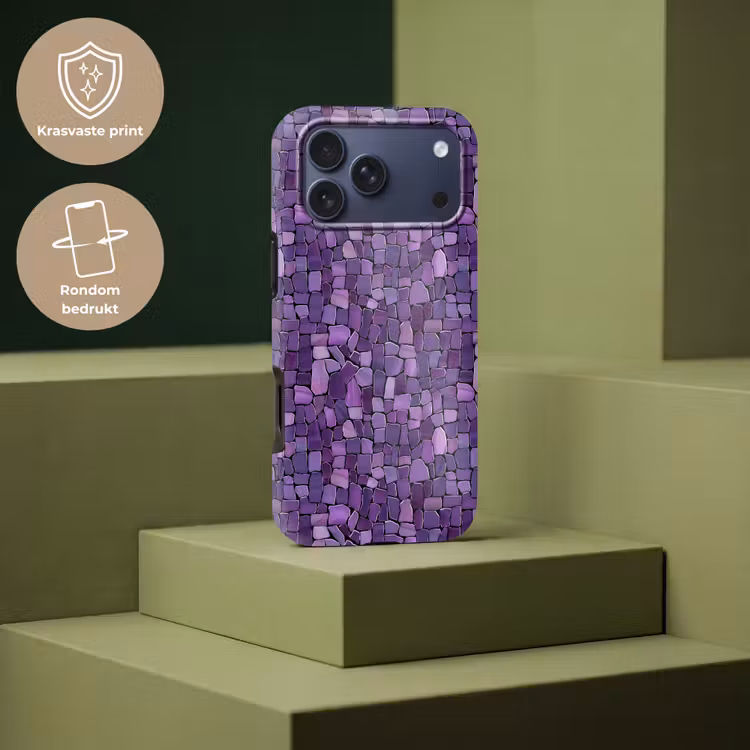Telefoonhoesje Toughcase - Paars - Mozaïek - Scherven - Steen - Patroon — 7