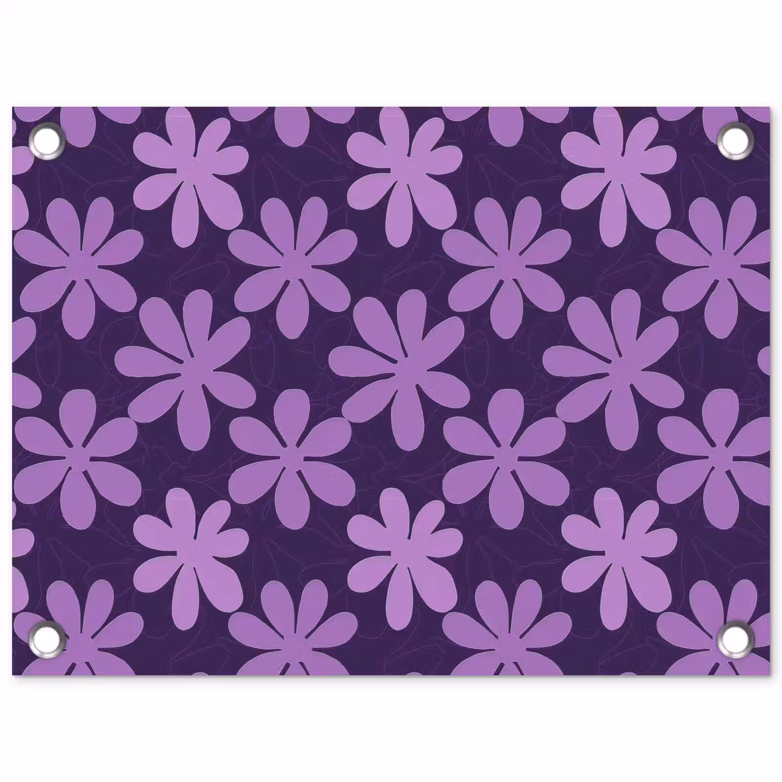Tuinposter - Paars - Botanisch - Bloemen - Retro - Patroon — 1