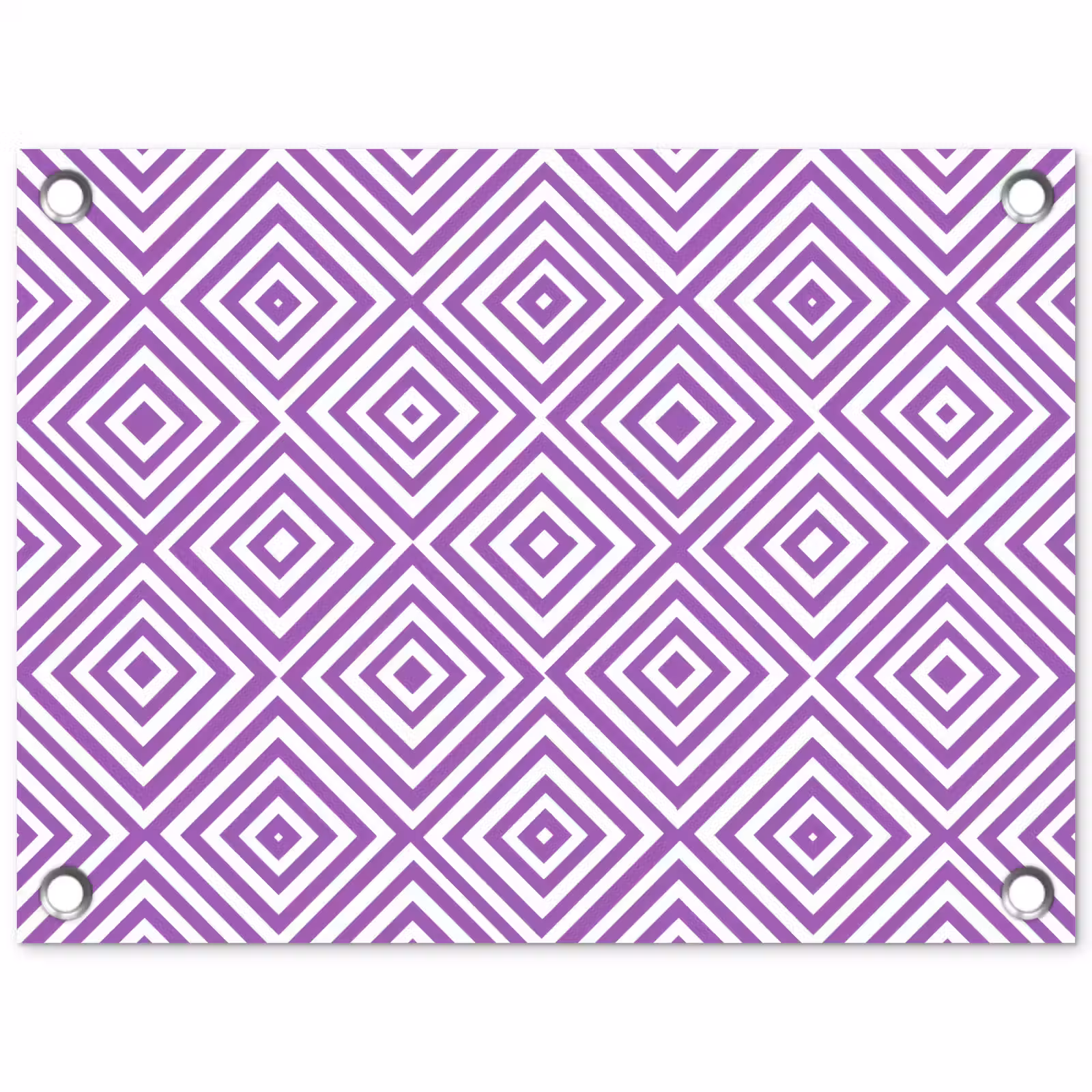 Tuinposter - Paars - Geometrisch - Ruiten - Concentrisch - Patroon — 1
