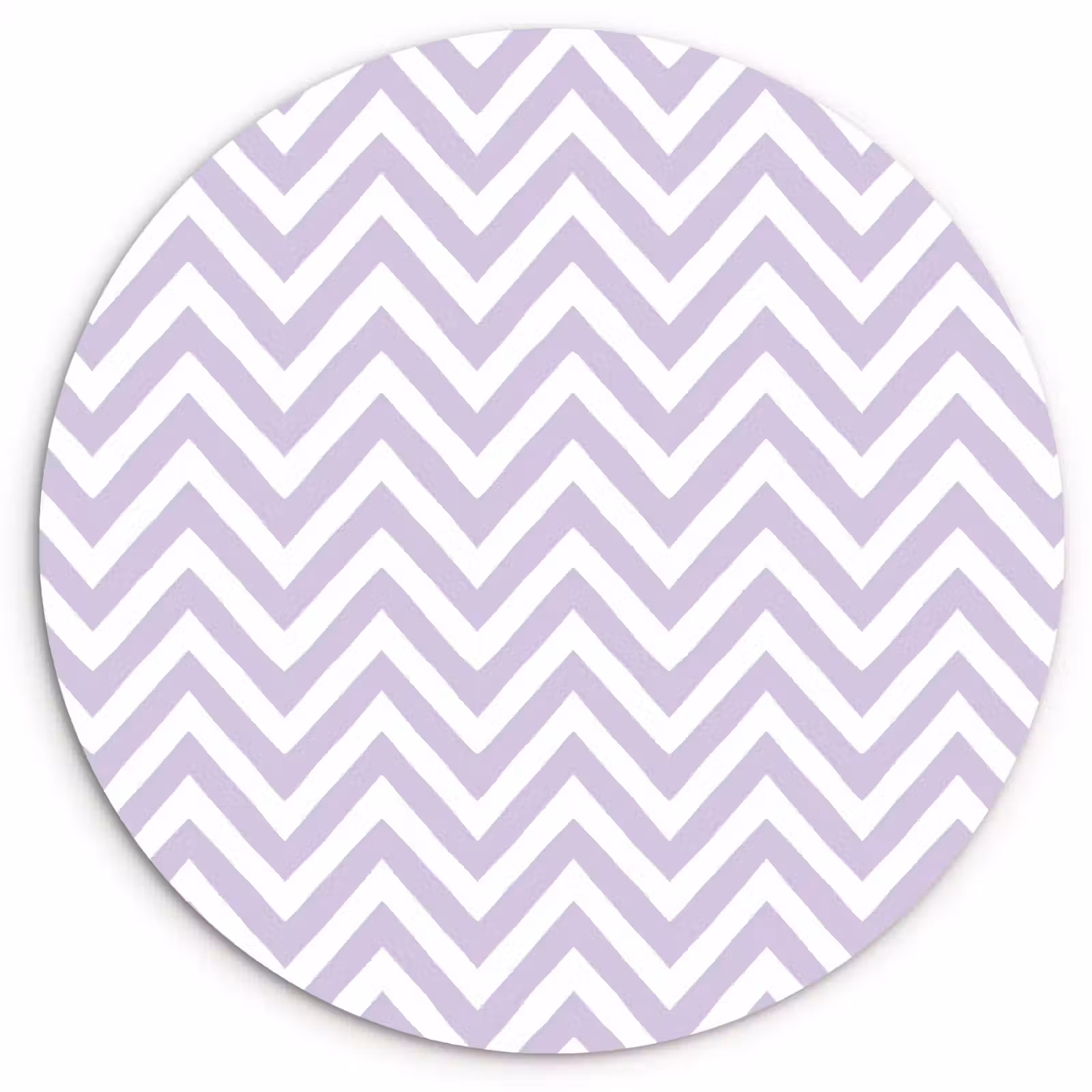 Wandcirkel - Glas - Lila - Geometrisch - Chevron - Zigzag - Patroon — 1
