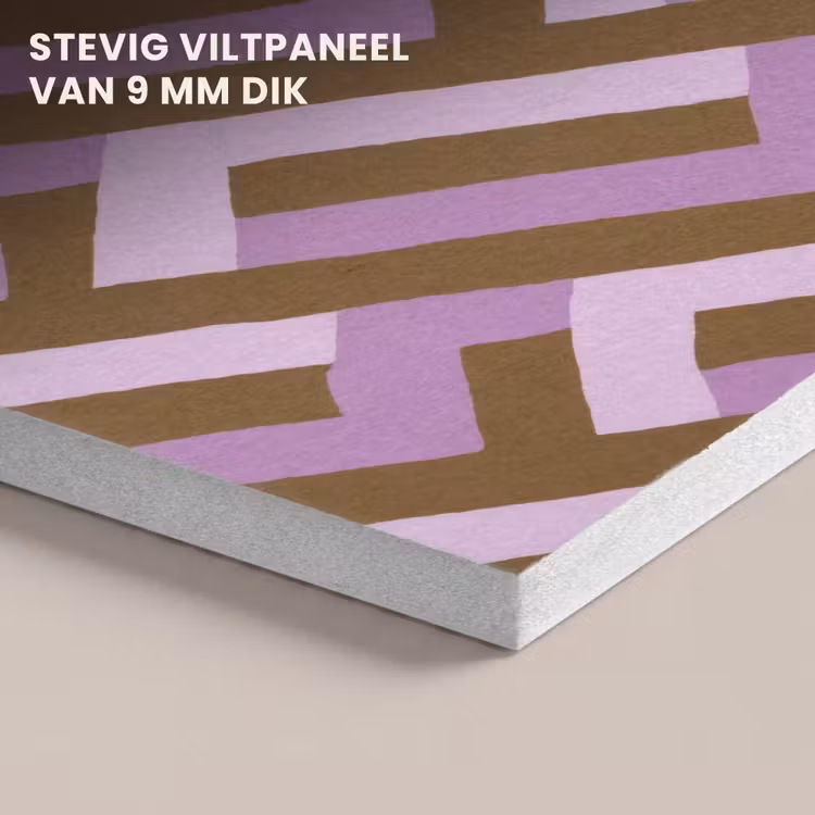 Akoestisch schilderij - Bruin - Roze - Geometrisch - Meander - Patroon — 5