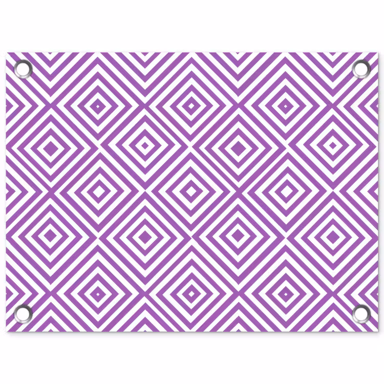 Tuinposter - Paars - Geometrisch - Ruiten - Concentrisch - Patroon — 1