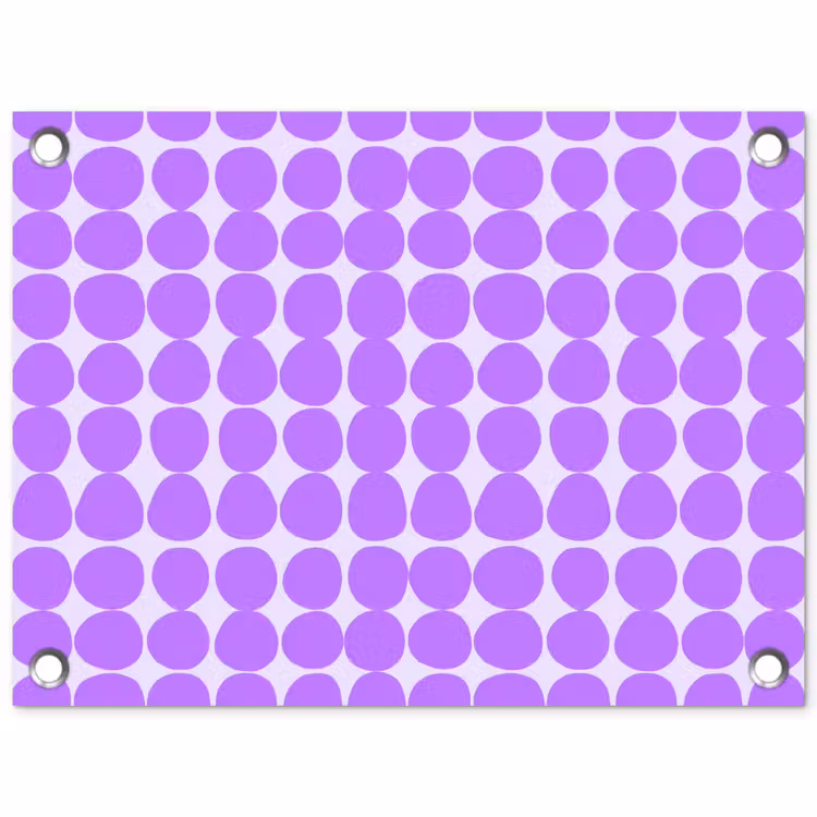 Tuinposter - Paars - Geometrisch - Stippen - Polka Dot - Patroon — 1