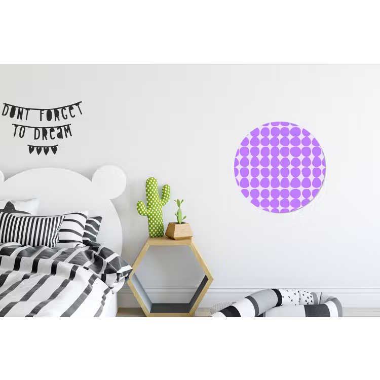 Wandcirkel - Aluminium - Paars - Geometrisch - Stippen - Polka Dot - Patroon — 5