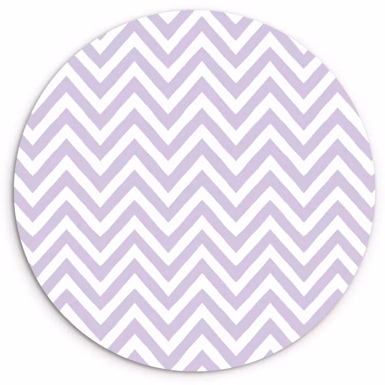 Wandcirkel - Glas - Lila - Geometrisch - Chevron - Zigzag - Patroon — 1