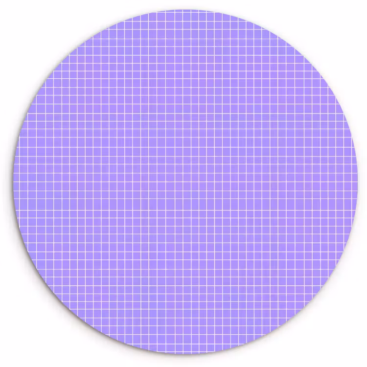 Wandcirkel - Glas - Paars - Geometrisch - Raster - Minimalistisch - Patroon — 1