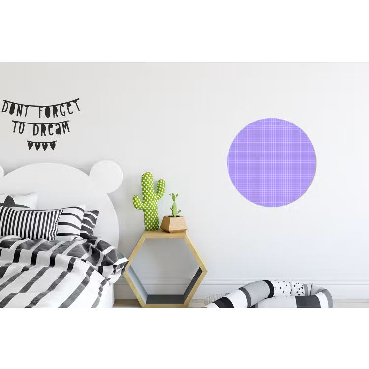 Wandcirkel - Aluminium - Paars - Geometrisch - Raster - Minimalistisch - Patroon — 5