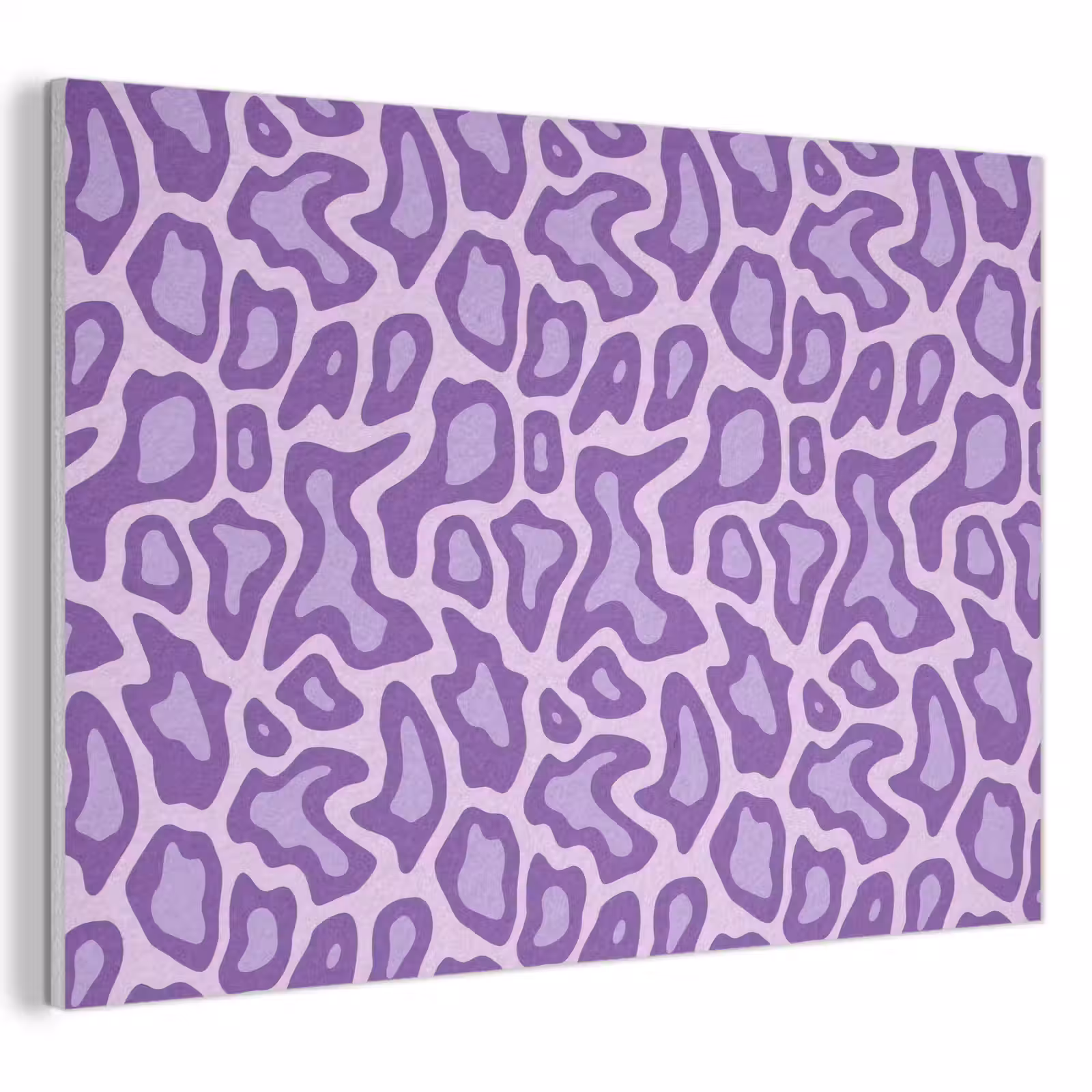 Akoestisch schilderij - Paars - Abstract - Luipaard - Vlekken - Groovy - Patroon — 1