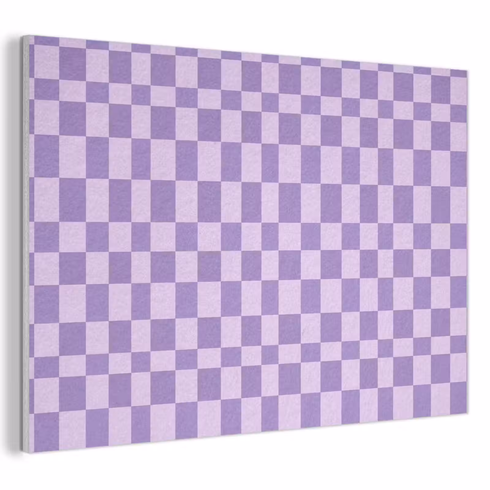 Akoestisch schilderij - Paars - Geometrisch - Dambord - Blokken - Patroon — 1