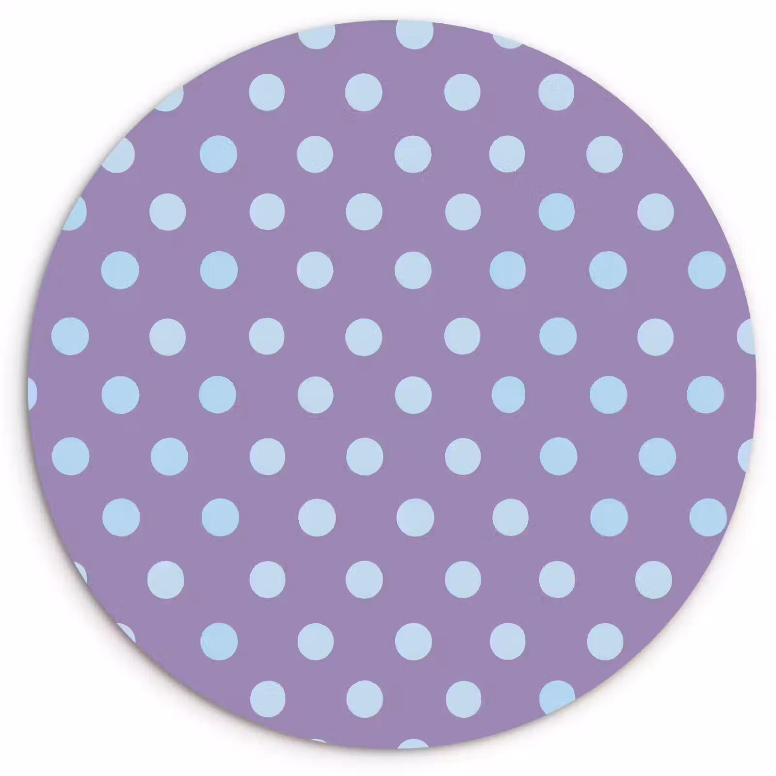 Wandcirkel - Glas - Paars - Blauw - Geometrisch - Stippen - Polka Dot - Patroon — 1
