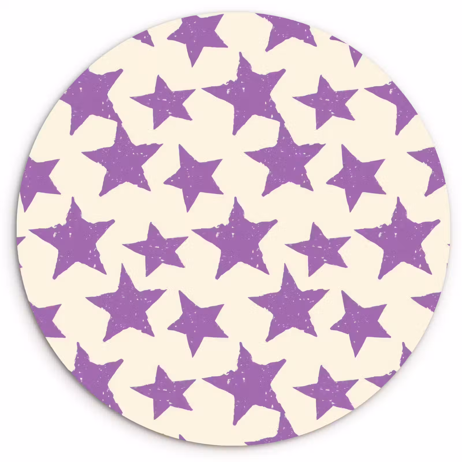 Wandcirkel - Glas - Paars - Geometrisch - Sterren - Stempel - Patroon — 1