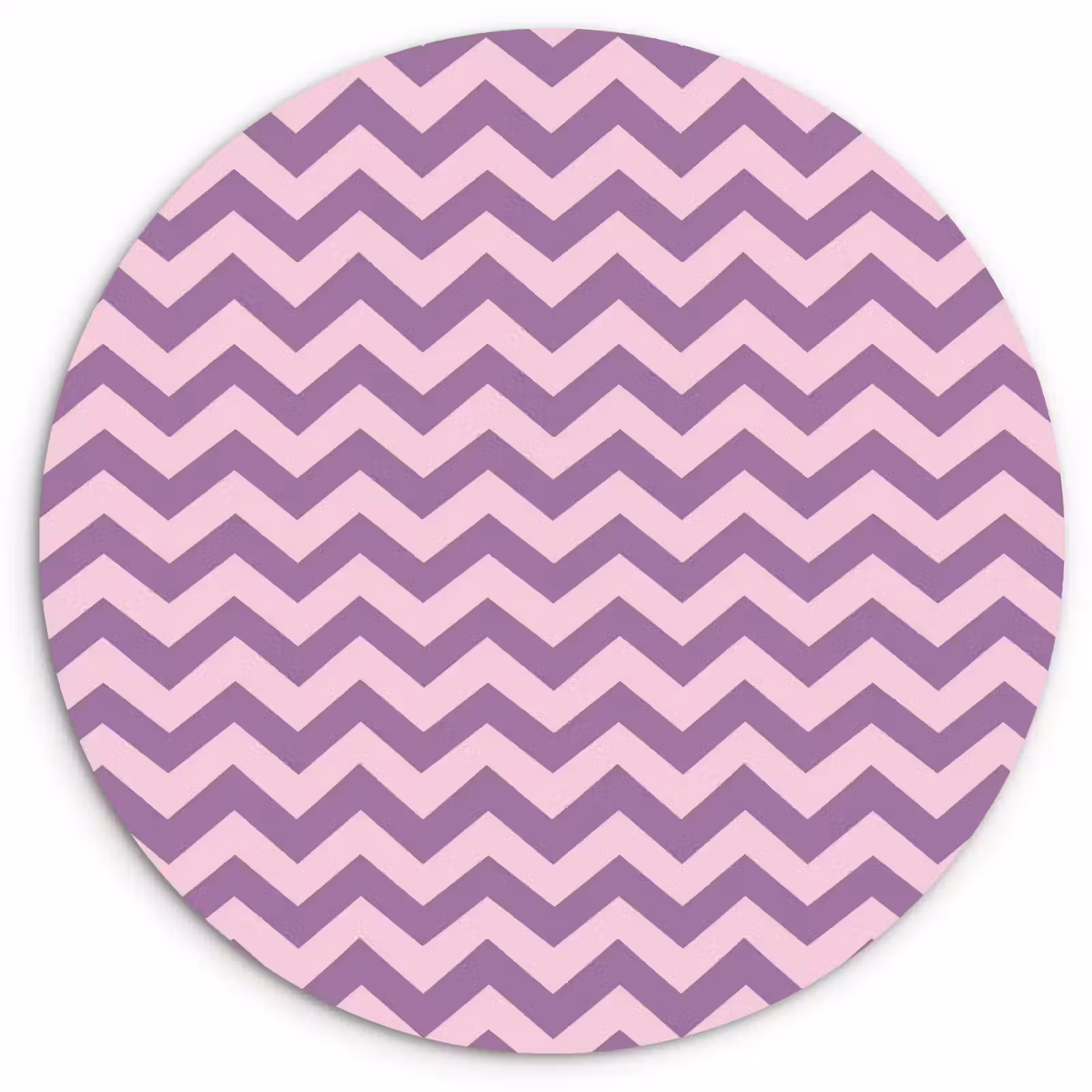 Wandcirkel - Glas - Paars - Roze - Geometrisch - Chevron - Zigzag - Patroon — 1