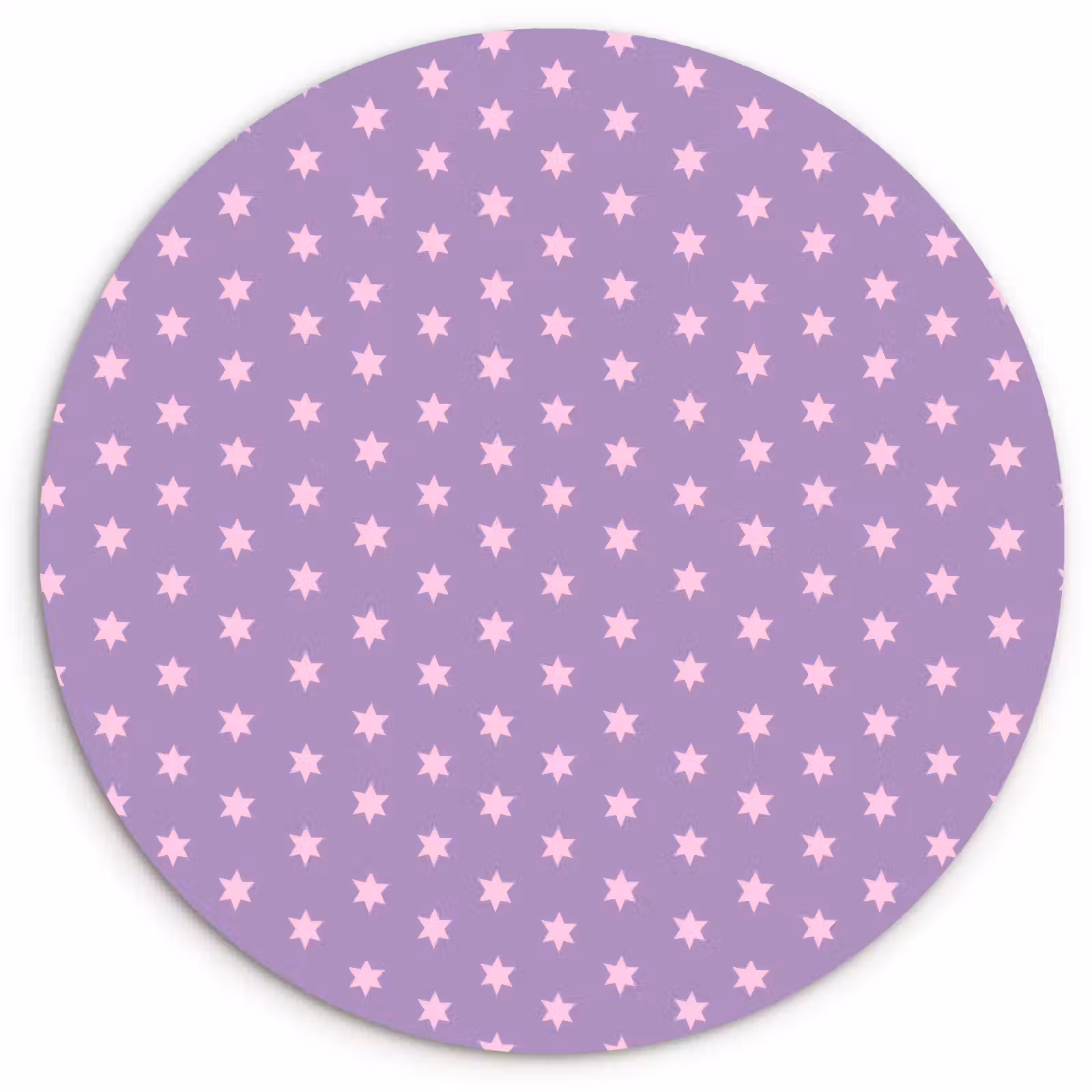 Wandcirkel - Glas - Paars - Roze - Sterren - Geometrisch - Patroon — 1