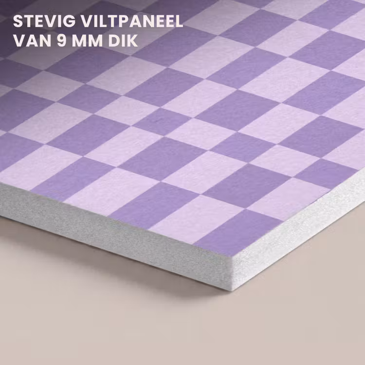 Akoestisch schilderij - Paars - Geometrisch - Dambord - Blokken - Patroon — 5