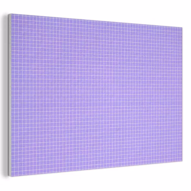 Akoestisch schilderij - Paars - Geometrisch - Raster - Minimalistisch - Patroon — 1