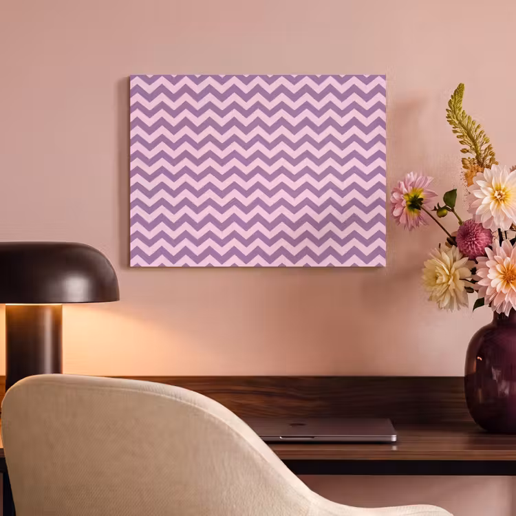 Akoestisch schilderij - Paars - Roze - Geometrisch - Chevron - Zigzag - Patroon — 6