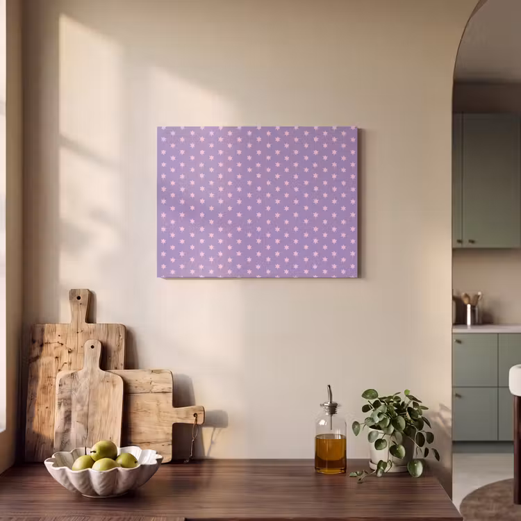 Akoestisch schilderij - Paars - Roze - Sterren - Geometrisch - Patroon — 4