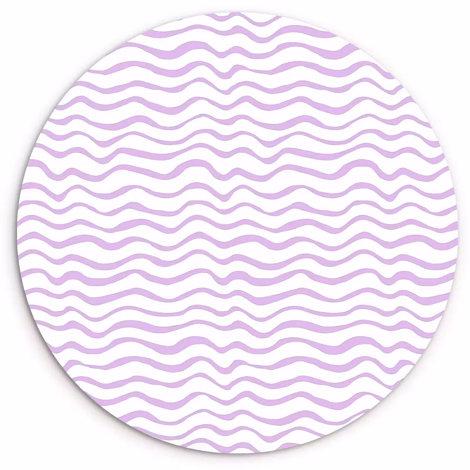 Wandcirkel - Glas - Lila - Geometrisch - Golfjes - Lijnen - Patroon — 1