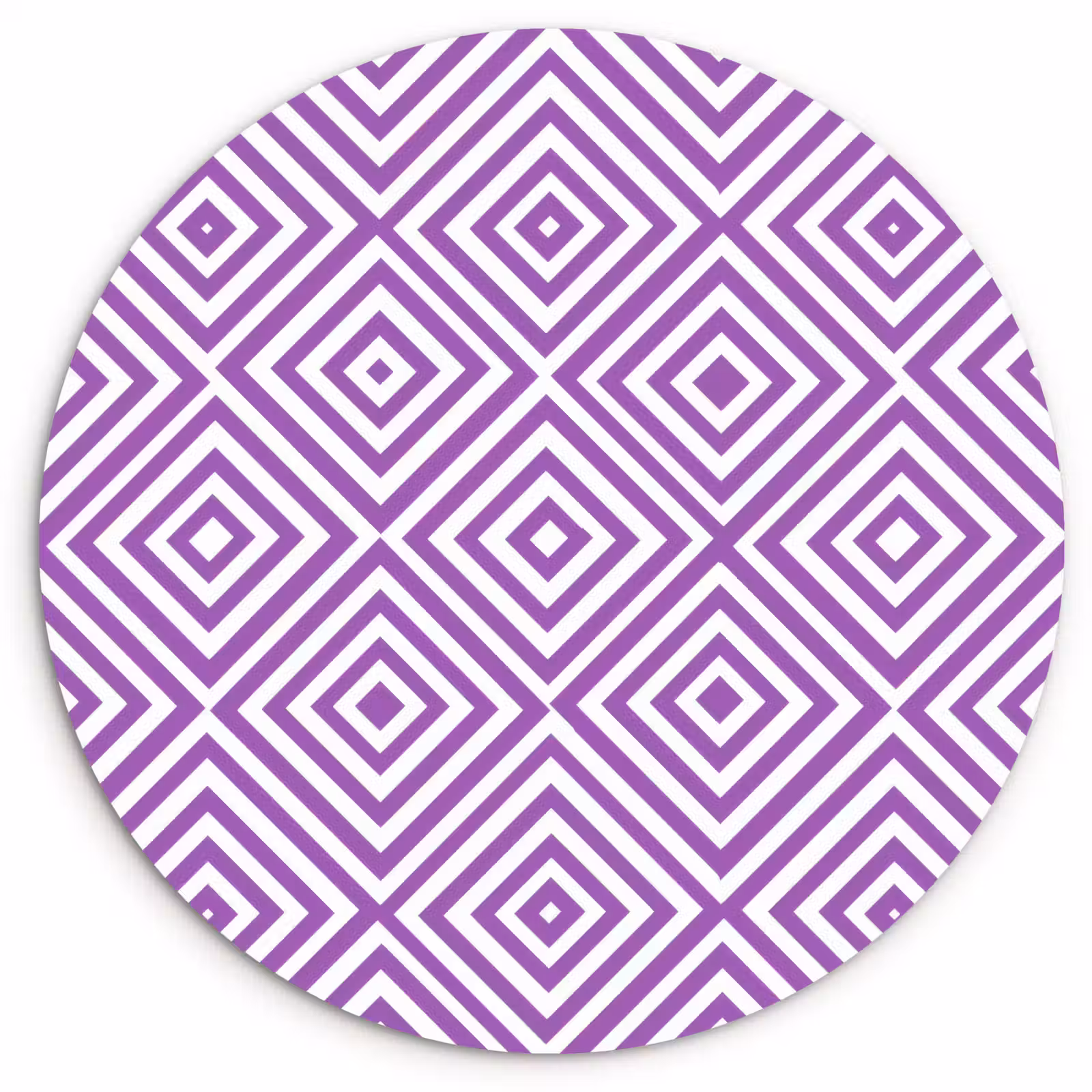 Wandcirkel - Glas - Paars - Geometrisch - Ruiten - Concentrisch - Patroon — 1