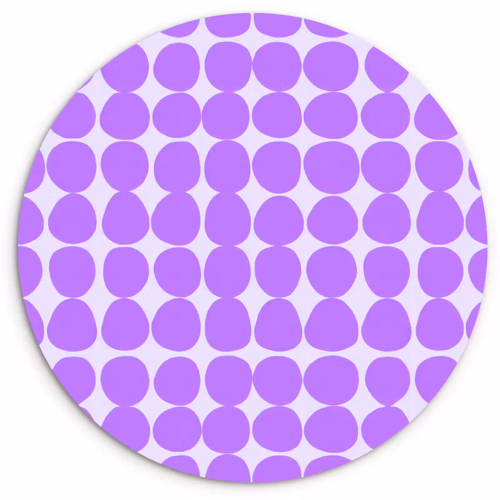 Wandcirkel - Glas - Paars - Geometrisch - Stippen - Polka Dot - Patroon — 1
