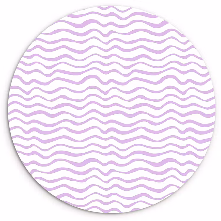 Wandcirkel - Glas - Lila - Geometrisch - Golfjes - Lijnen - Patroon — 1