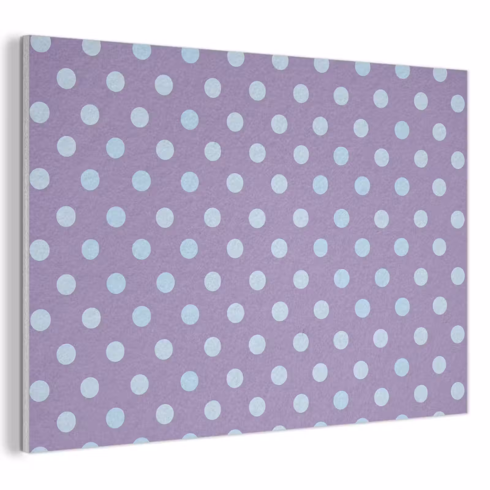 Akoestisch schilderij - Paars - Blauw - Geometrisch - Stippen - Polka Dot - Patroon — 1