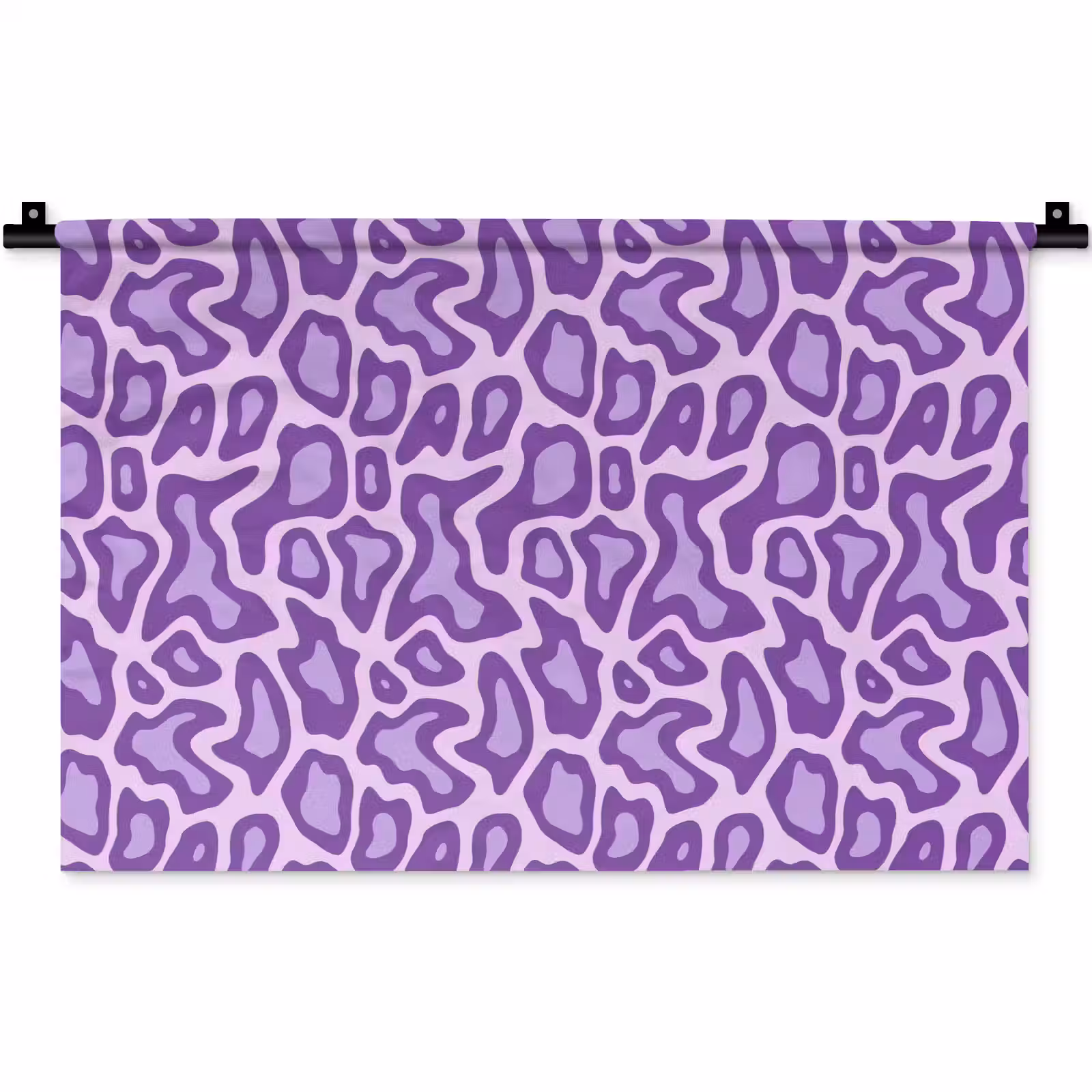 Wandkleed - Paars - Abstract - Luipaard - Vlekken - Groovy - Patroon — 1