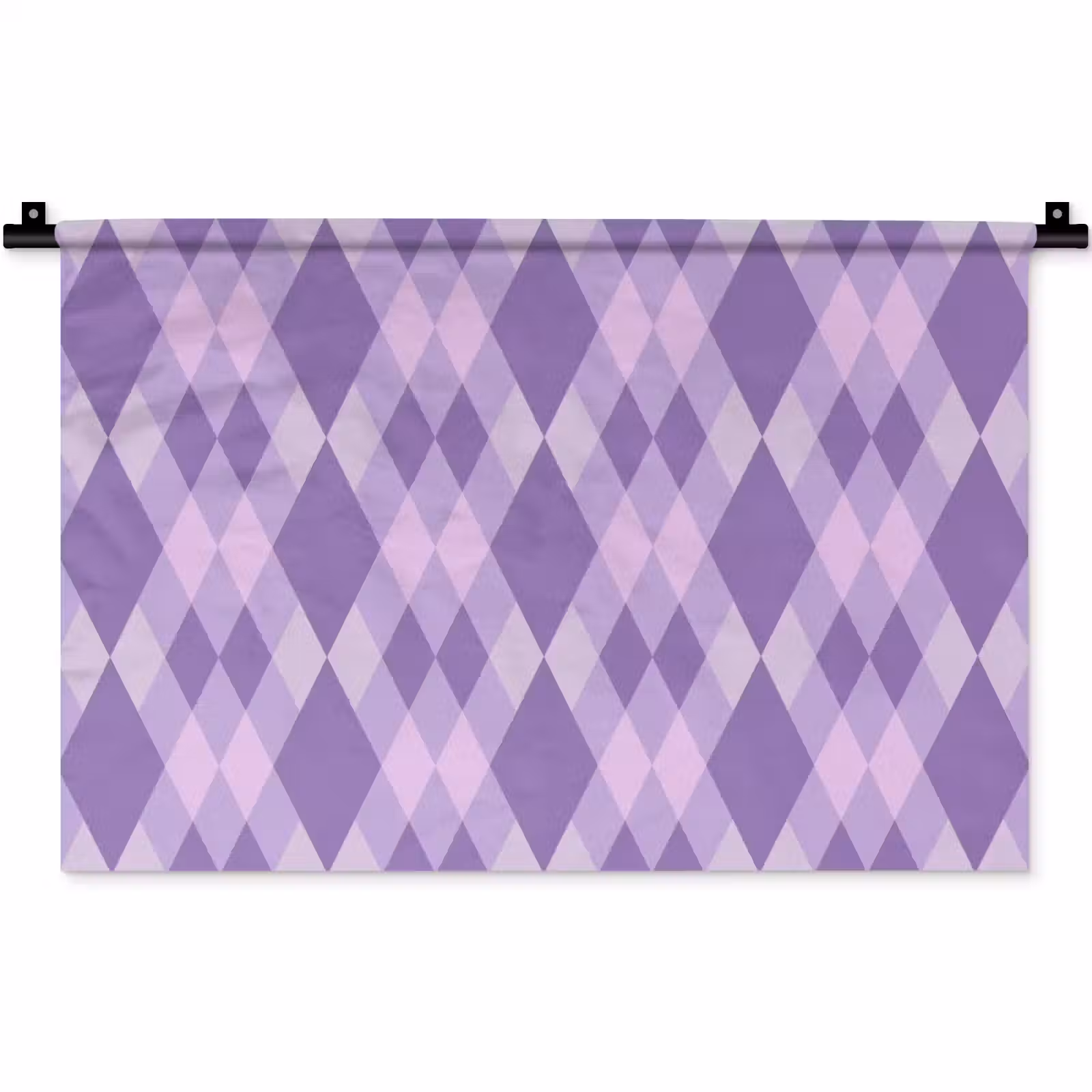 Wandkleed - Paars - Geometrisch - Ruiten - Argyle - Patroon — 1