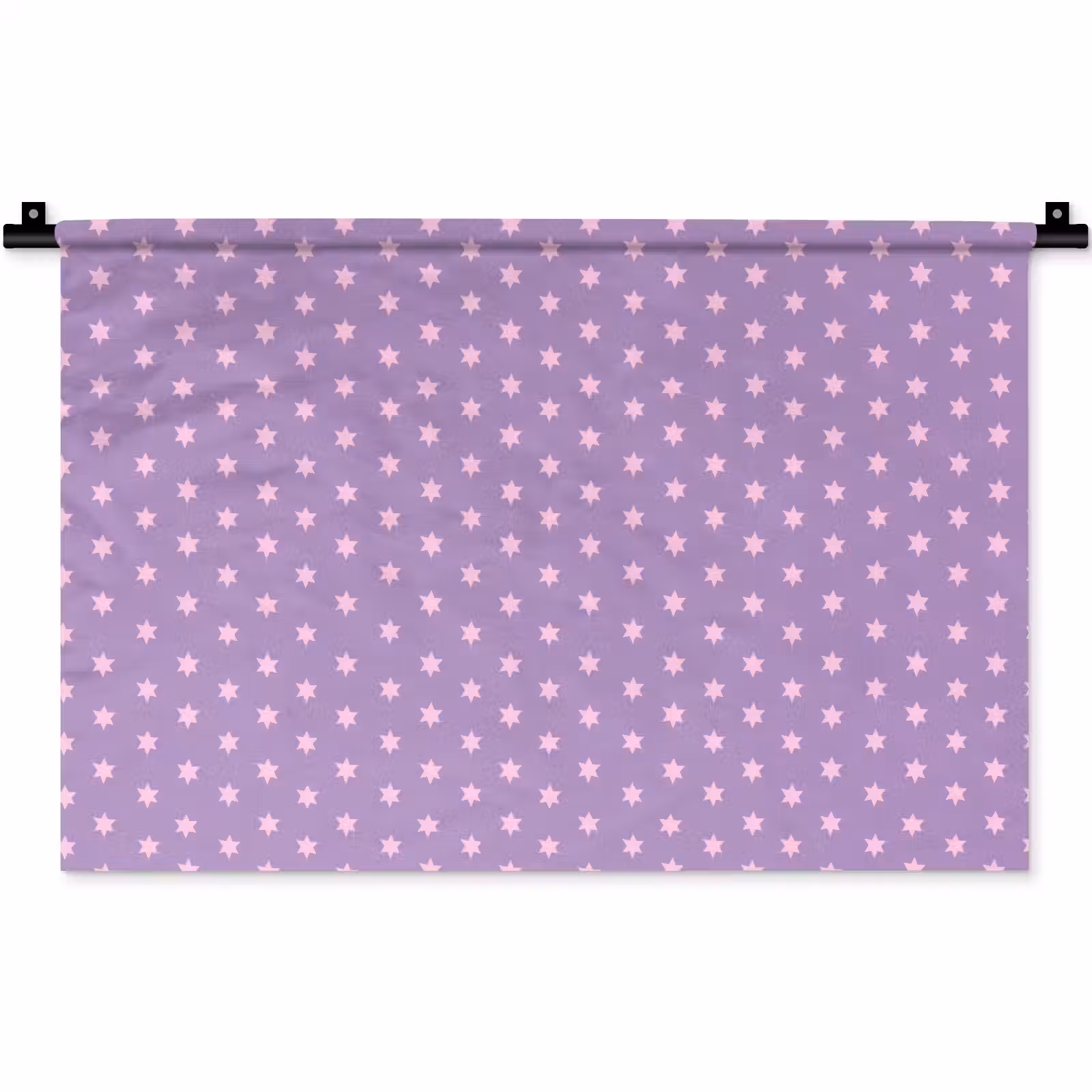 Wandkleed - Paars - Roze - Sterren - Geometrisch - Patroon — 1