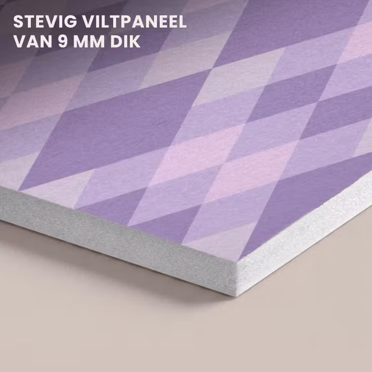Akoestisch schilderij - Paars - Geometrisch - Ruiten - Argyle - Patroon — 5