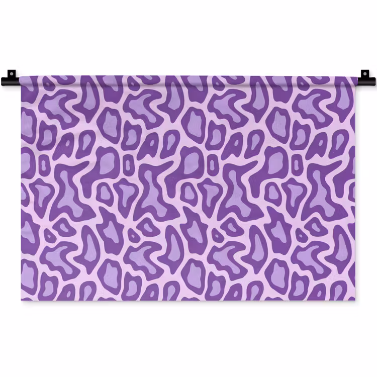 Wandkleed - Paars - Abstract - Luipaard - Vlekken - Groovy - Patroon — 1