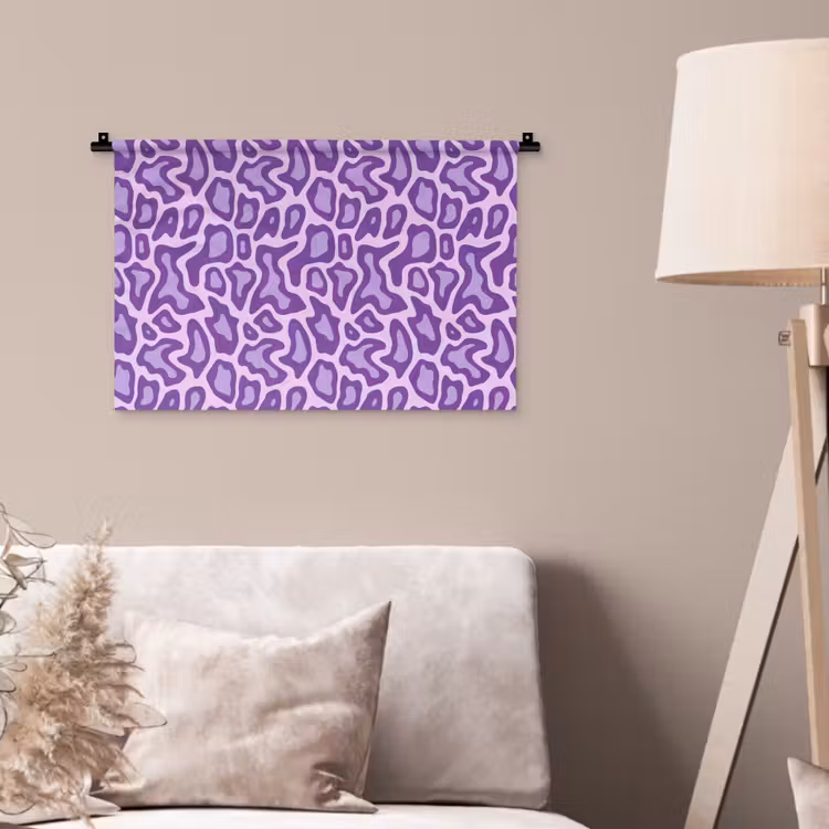 Wandkleed - Paars - Abstract - Luipaard - Vlekken - Groovy - Patroon — 2