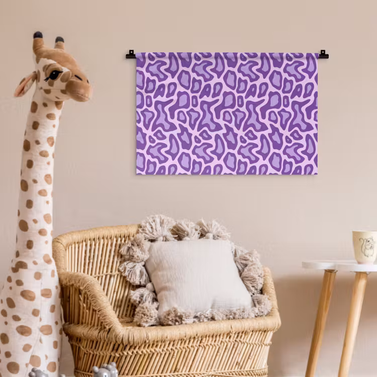 Wandkleed - Paars - Abstract - Luipaard - Vlekken - Groovy - Patroon — 5