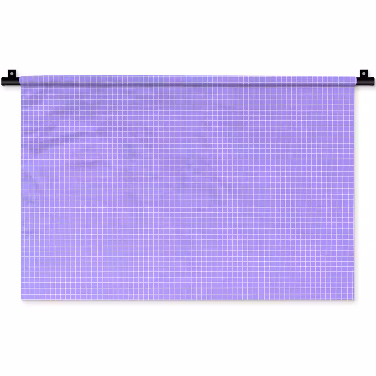 Wandkleed - Paars - Geometrisch - Raster - Minimalistisch - Patroon — 1