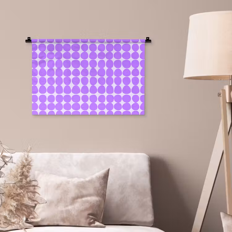 Wandkleed - Paars - Geometrisch - Stippen - Polka Dot - Patroon — 2
