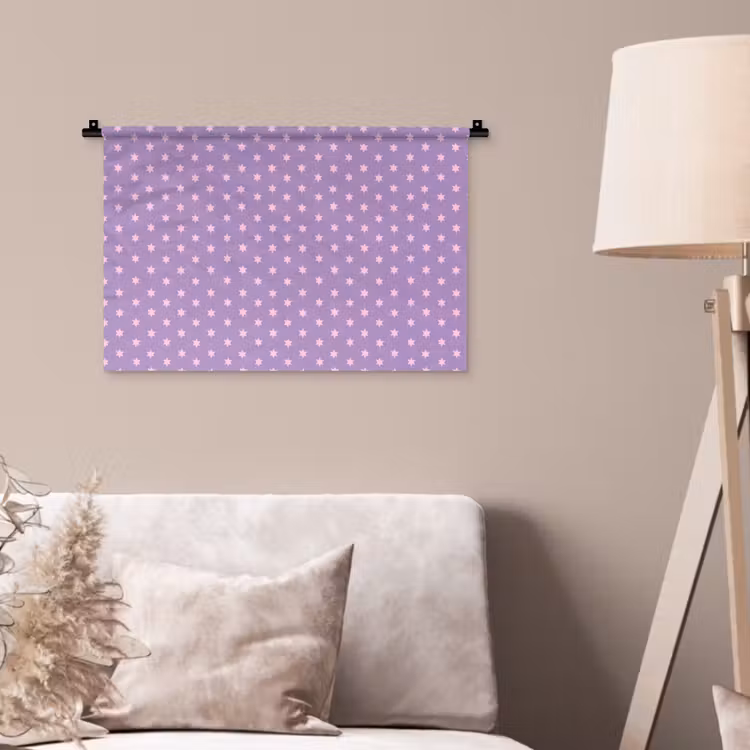 Wandkleed - Paars - Roze - Sterren - Geometrisch - Patroon — 2