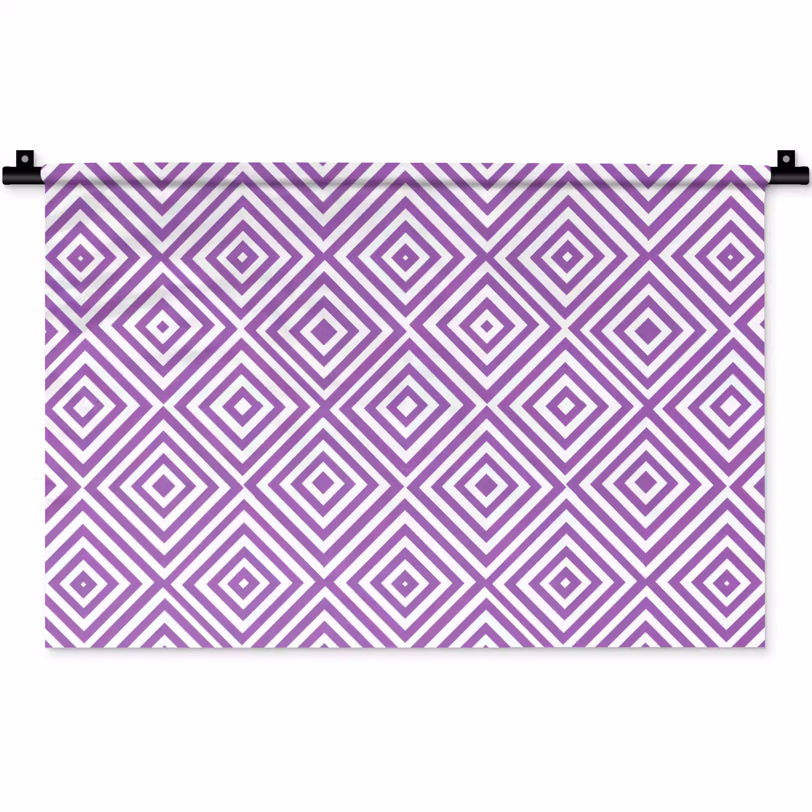 Wandkleed - Paars - Geometrisch - Ruiten - Concentrisch - Patroon — 1
